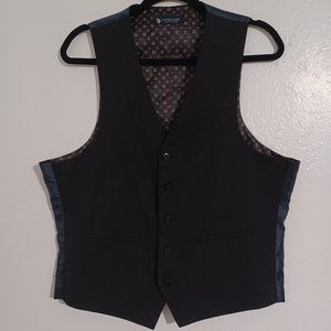 U.S. Polo Assn. Suit Vest Men's Medium Black Buttoning with Tacked Pockets